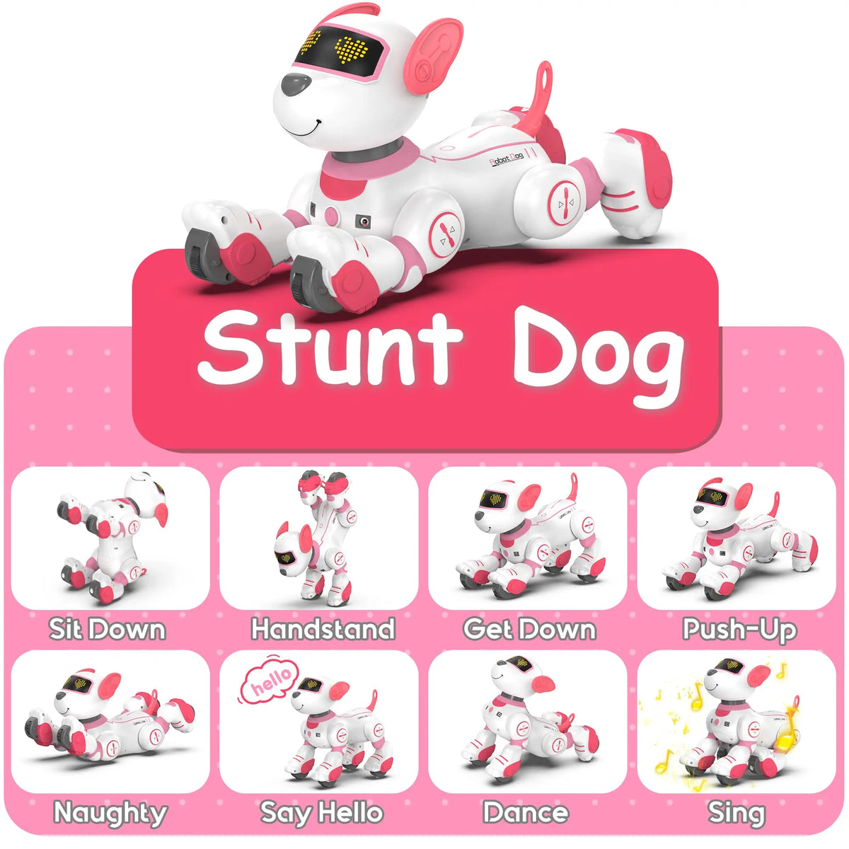 Intelligent Robot Dog Remote Control Electronic Sing Dance Follow Smart Interactive Stunt Music Toy Programmable Puppy Kid Gift